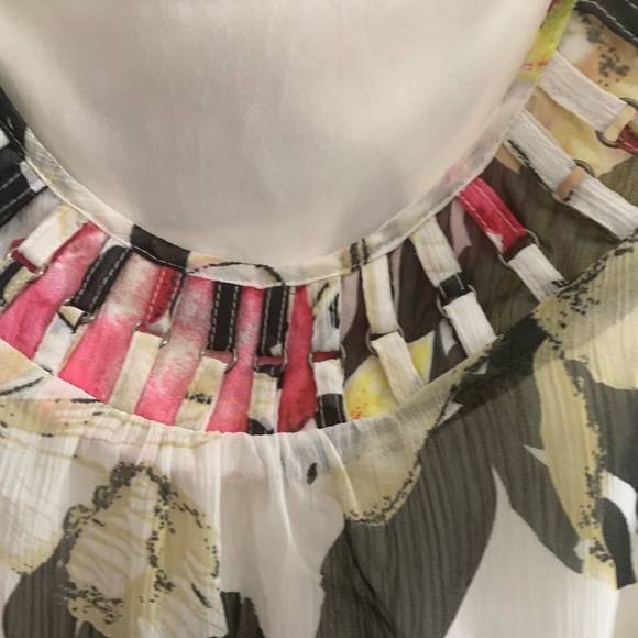 Madison Paige Sleeveless Sheer Shell/Lined Sz M - Picture 3 of 9